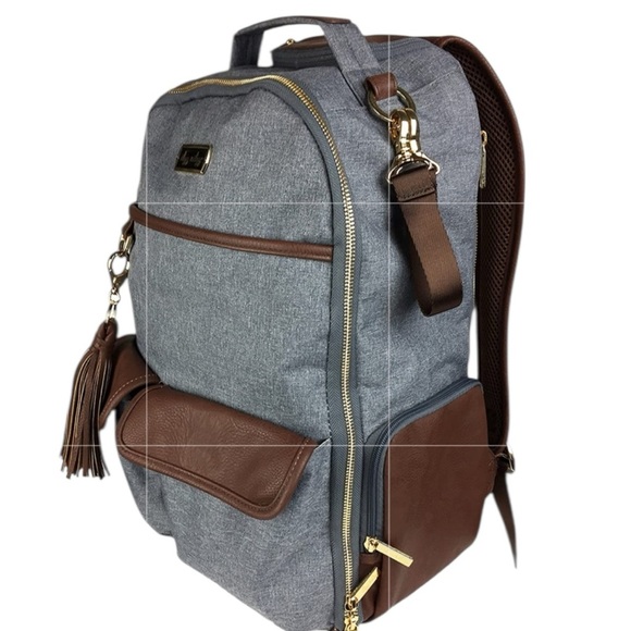 ITZY RITZY Heather Grey Boss Backpack Diaper Bag main image 3